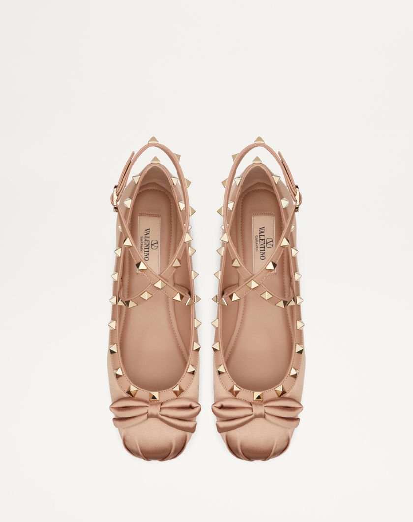 ROCKSTUD SATIN BALLERINA - Image 4